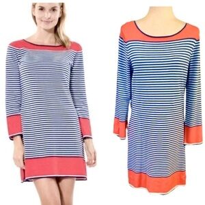 striped preppy  Sail to Sable Nautical  knit Long Sleeve Dress XL  NWT